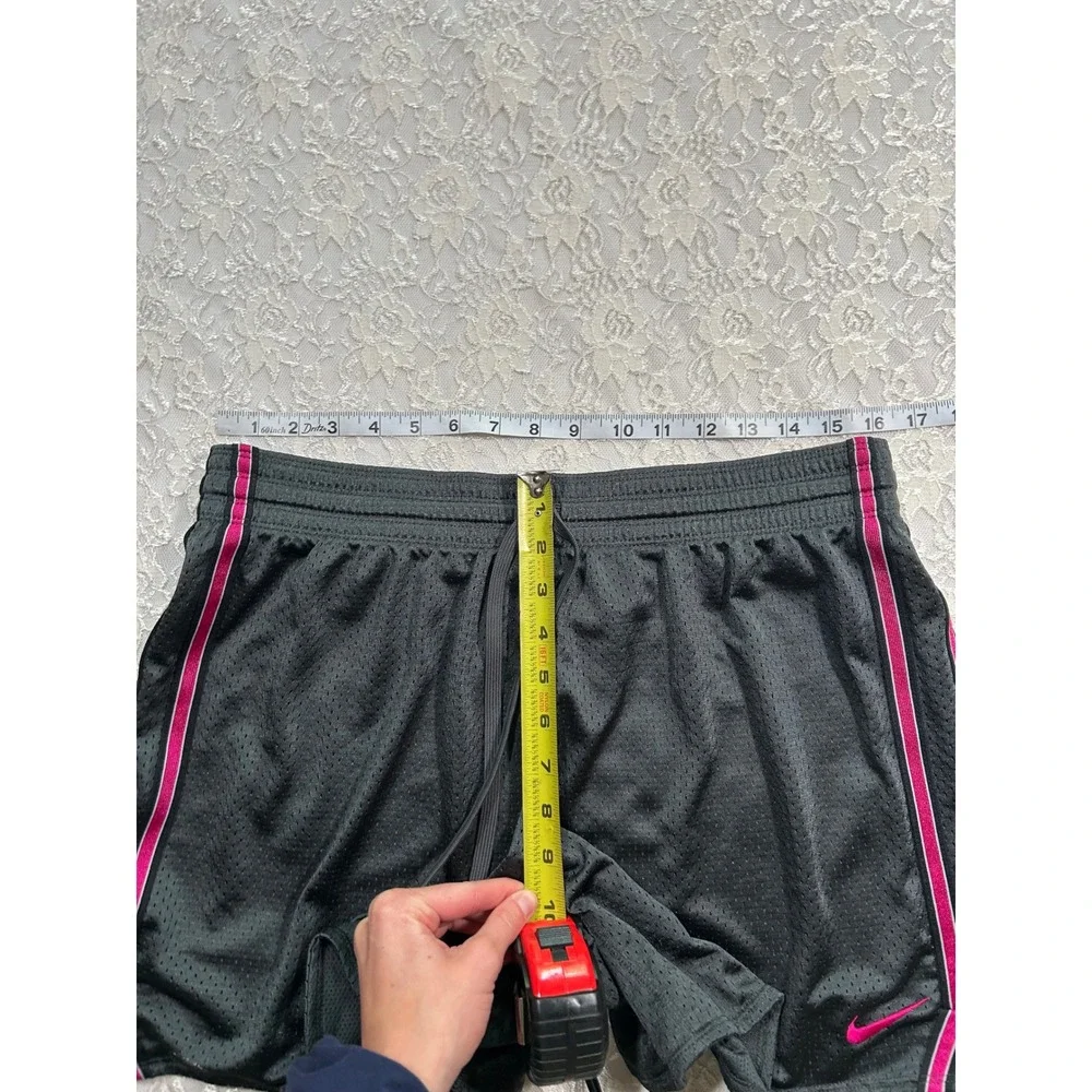 VTG Y2K Nike Dri-FIT Mesh Athletic Shorts Gray Pink M Gorpcore Gym Running 2000s
